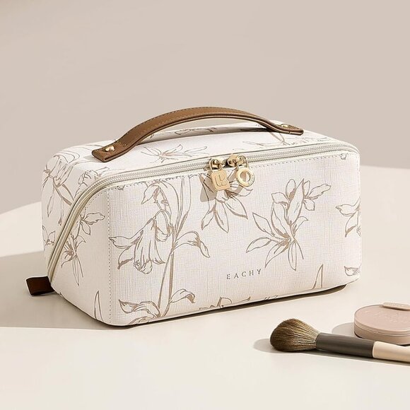 Travel Makeup Bag, Large Capacity Cosmetic Bags for Women, Waterproof Portable P - Picture 8 of 8